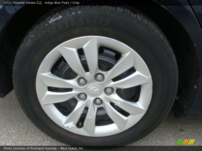 Indigo Blue Pearl / Gray 2011 Hyundai Sonata GLS