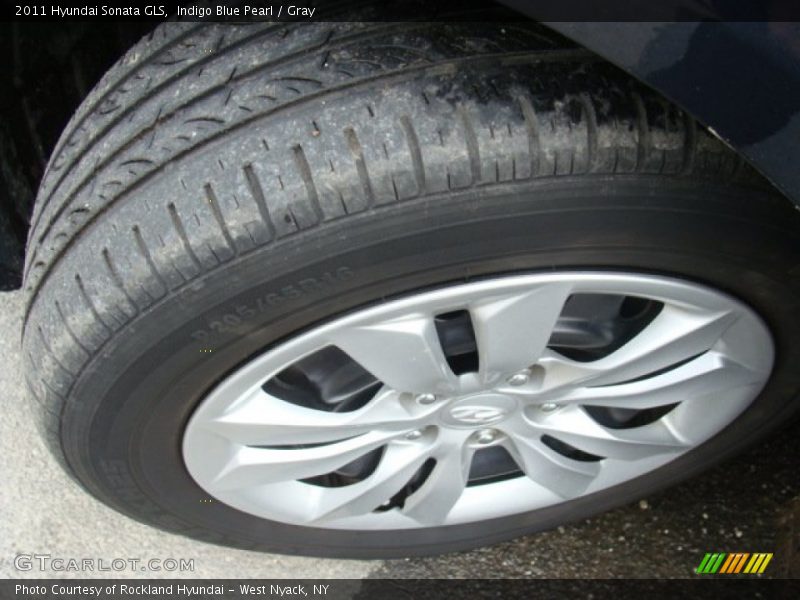 Indigo Blue Pearl / Gray 2011 Hyundai Sonata GLS