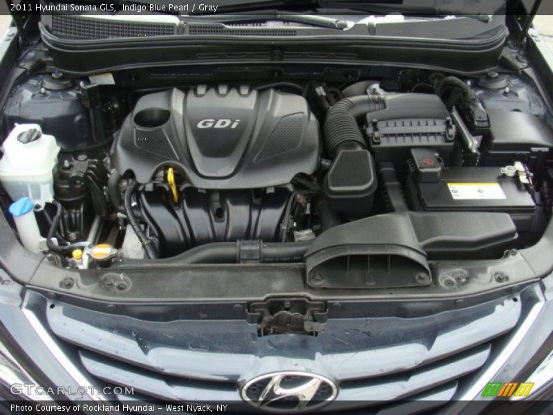 Indigo Blue Pearl / Gray 2011 Hyundai Sonata GLS