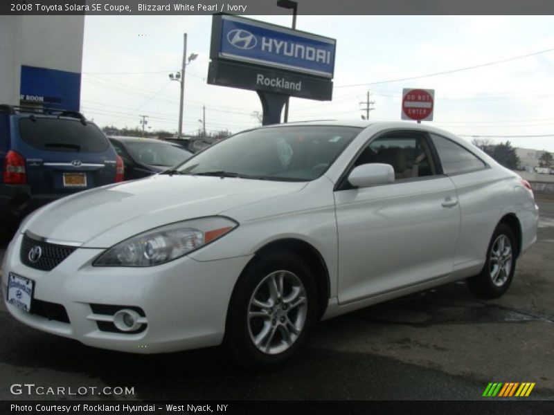 Blizzard White Pearl / Ivory 2008 Toyota Solara SE Coupe