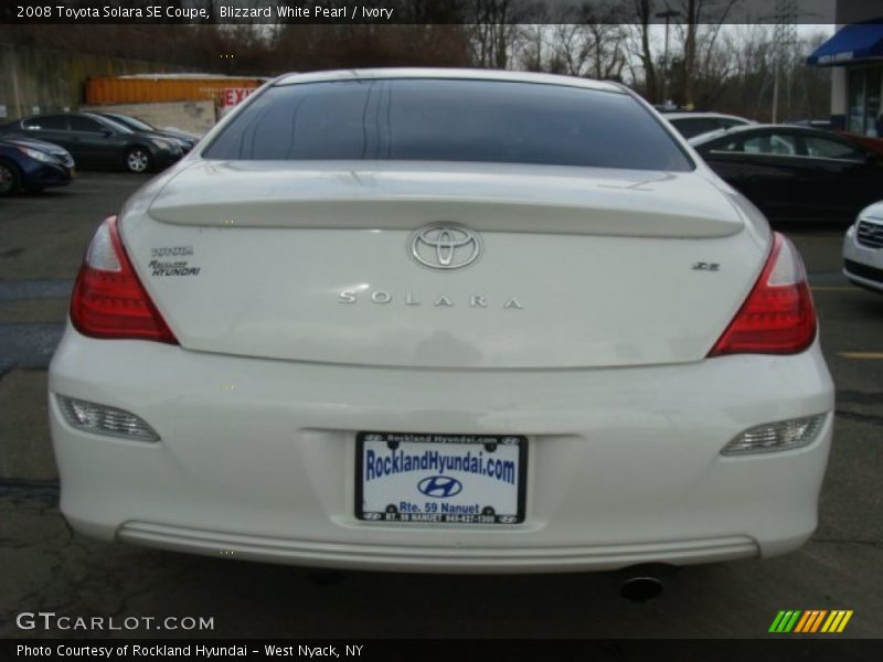 Blizzard White Pearl / Ivory 2008 Toyota Solara SE Coupe
