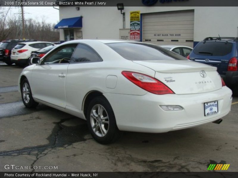 Blizzard White Pearl / Ivory 2008 Toyota Solara SE Coupe