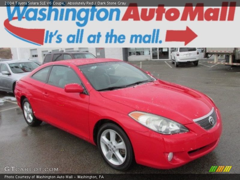 Absolutely Red / Dark Stone Gray 2004 Toyota Solara SLE V6 Coupe
