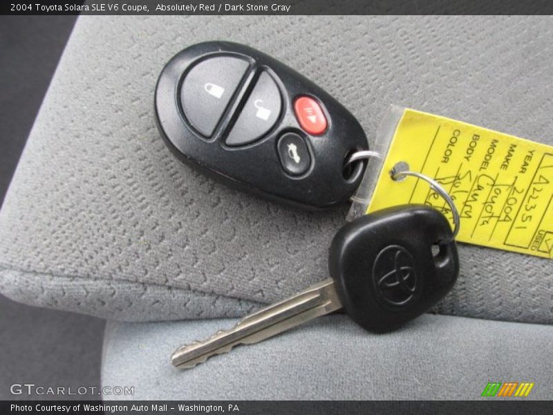 Absolutely Red / Dark Stone Gray 2004 Toyota Solara SLE V6 Coupe
