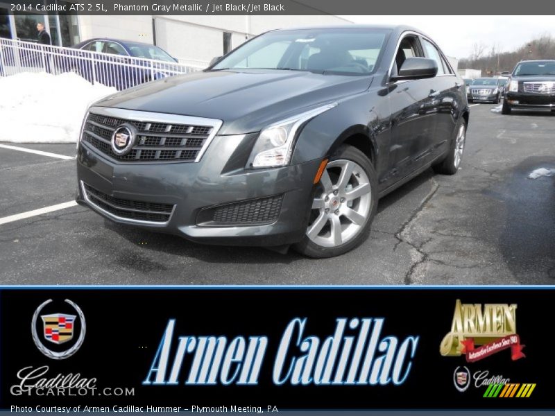 Phantom Gray Metallic / Jet Black/Jet Black 2014 Cadillac ATS 2.5L