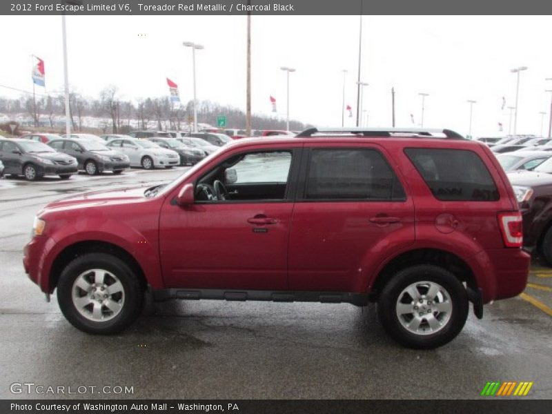 Toreador Red Metallic / Charcoal Black 2012 Ford Escape Limited V6