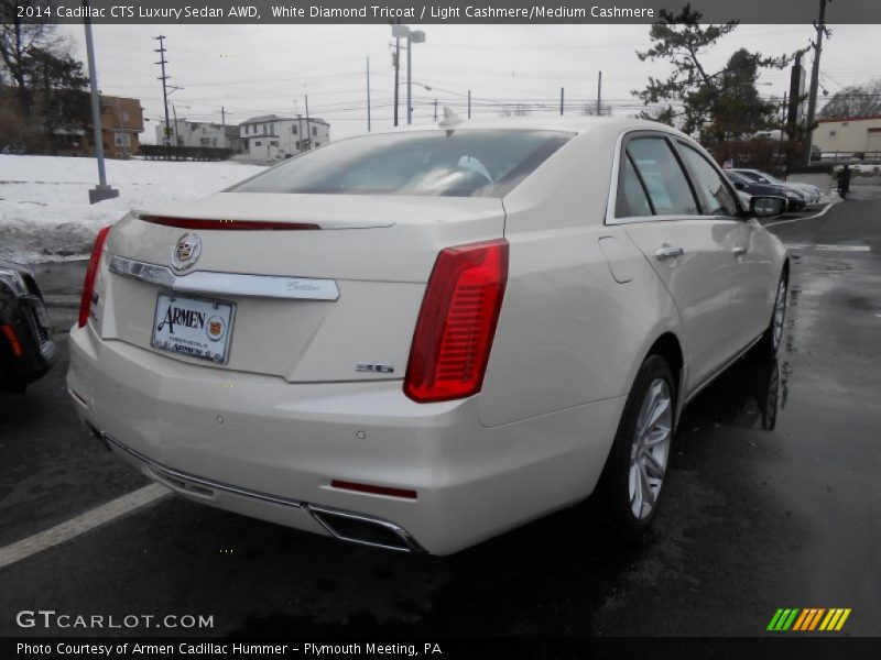 White Diamond Tricoat / Light Cashmere/Medium Cashmere 2014 Cadillac CTS Luxury Sedan AWD