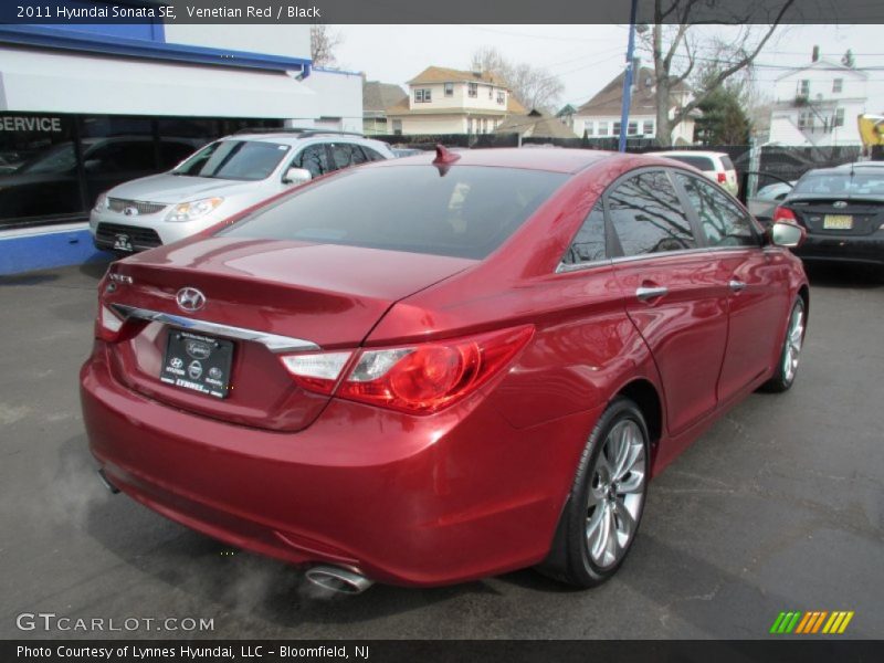Venetian Red / Black 2011 Hyundai Sonata SE