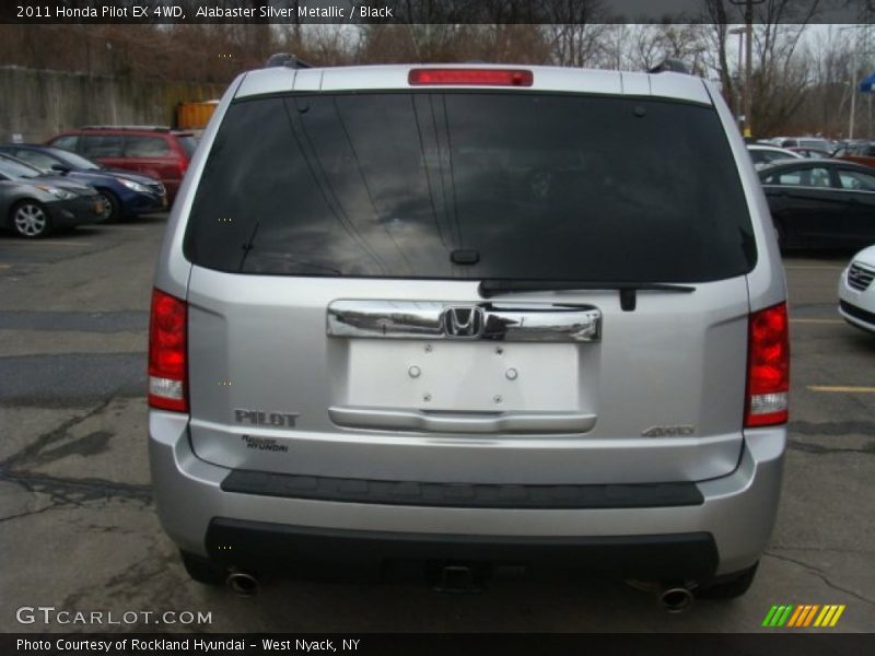 Alabaster Silver Metallic / Black 2011 Honda Pilot EX 4WD