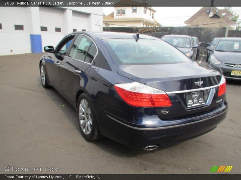 Sapphire Blue Pearl / Black 2009 Hyundai Genesis 3.8 Sedan
