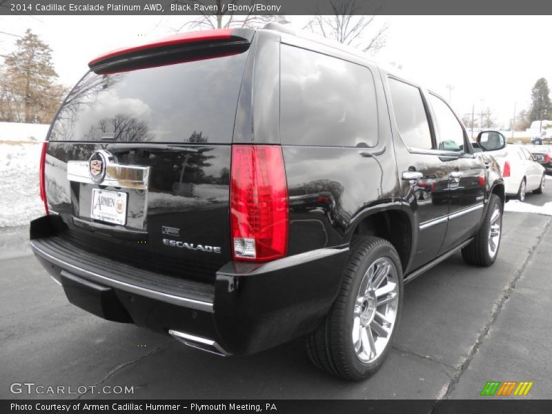 Black Raven / Ebony/Ebony 2014 Cadillac Escalade Platinum AWD