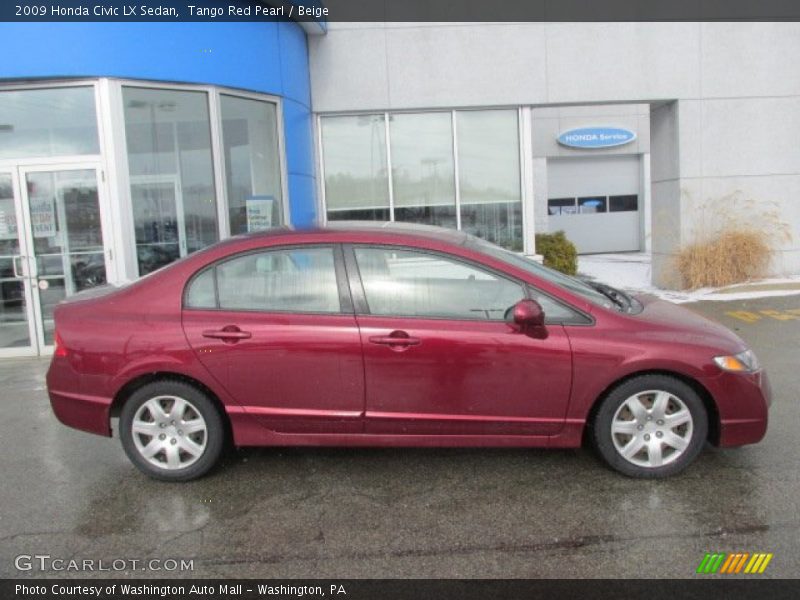 Tango Red Pearl / Beige 2009 Honda Civic LX Sedan