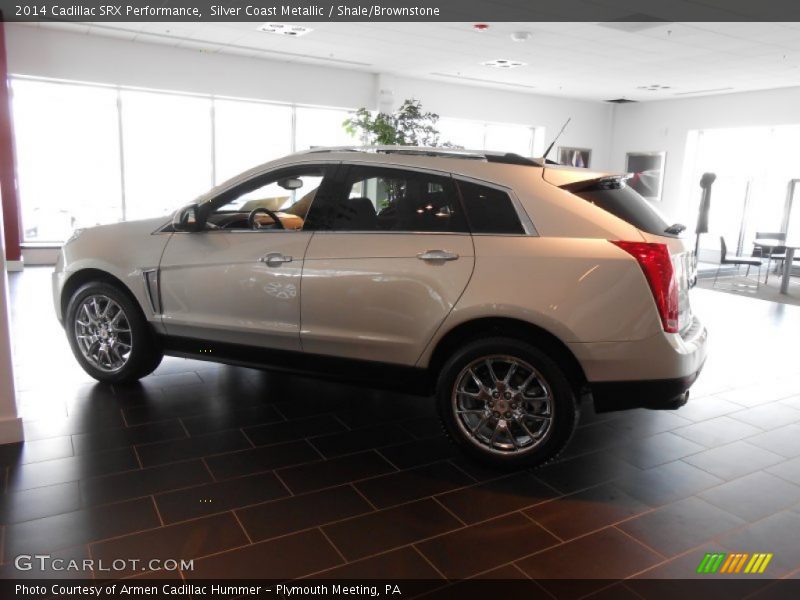 Silver Coast Metallic / Shale/Brownstone 2014 Cadillac SRX Performance