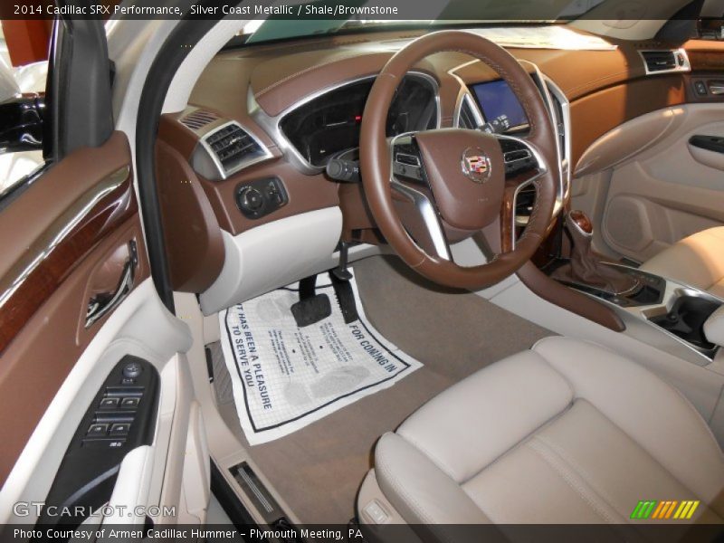 Silver Coast Metallic / Shale/Brownstone 2014 Cadillac SRX Performance