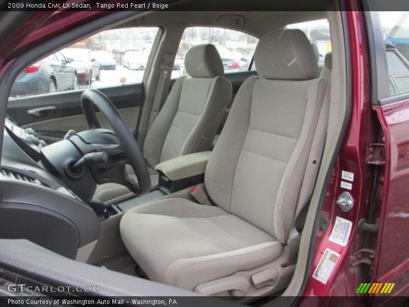 Tango Red Pearl / Beige 2009 Honda Civic LX Sedan