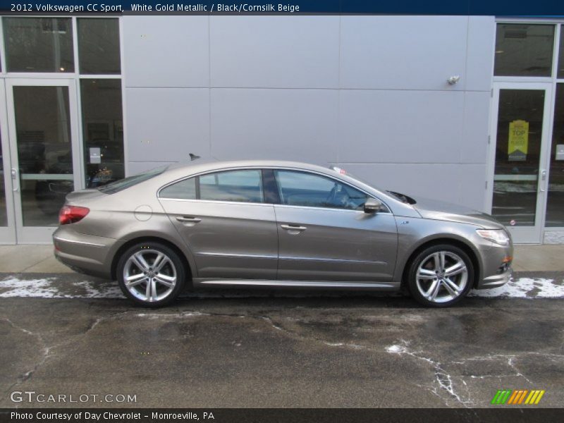 White Gold Metallic / Black/Cornsilk Beige 2012 Volkswagen CC Sport