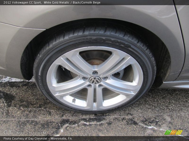 White Gold Metallic / Black/Cornsilk Beige 2012 Volkswagen CC Sport