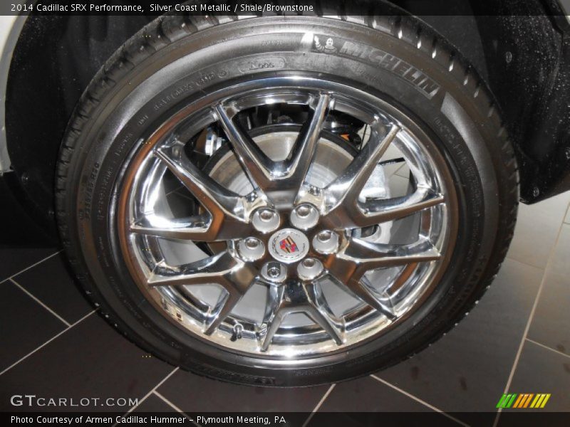 Silver Coast Metallic / Shale/Brownstone 2014 Cadillac SRX Performance