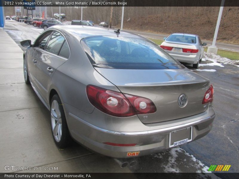 White Gold Metallic / Black/Cornsilk Beige 2012 Volkswagen CC Sport