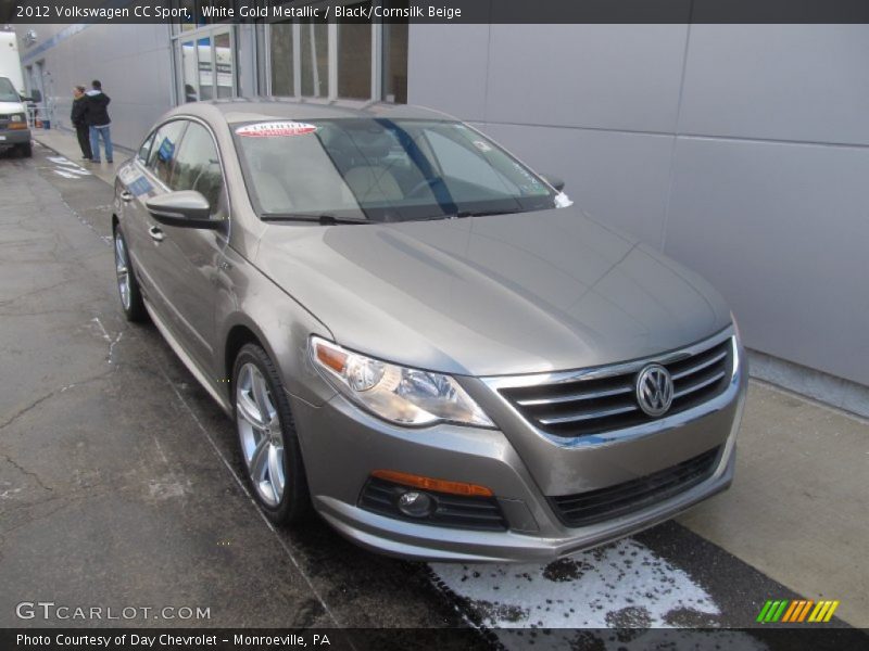 White Gold Metallic / Black/Cornsilk Beige 2012 Volkswagen CC Sport