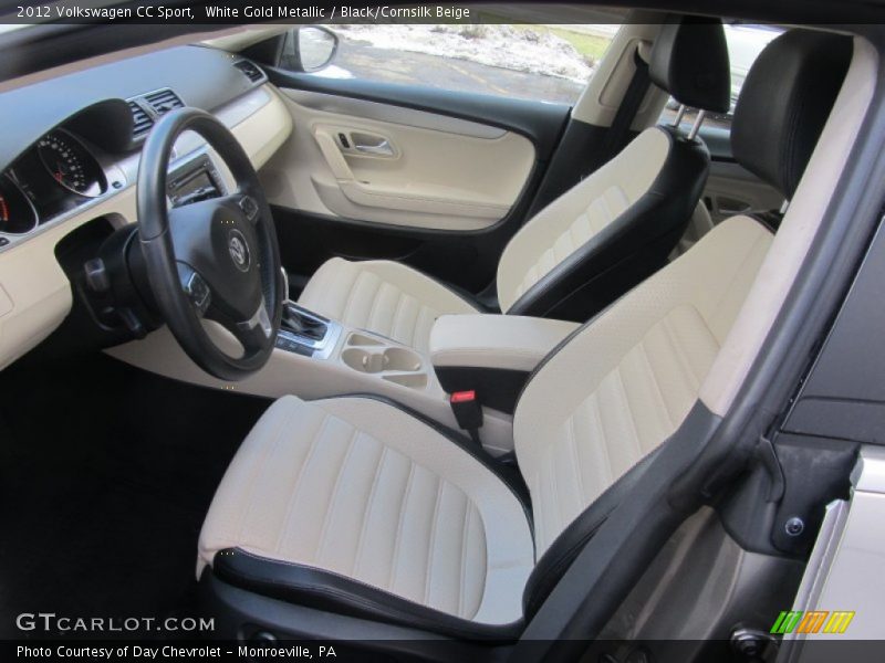 White Gold Metallic / Black/Cornsilk Beige 2012 Volkswagen CC Sport