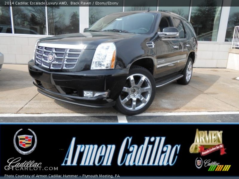 Black Raven / Ebony/Ebony 2014 Cadillac Escalade Luxury AWD