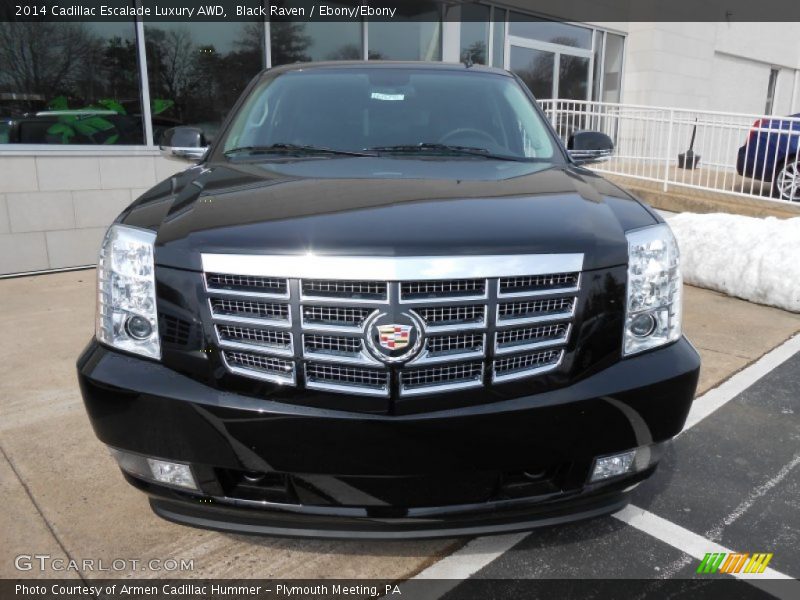 Black Raven / Ebony/Ebony 2014 Cadillac Escalade Luxury AWD