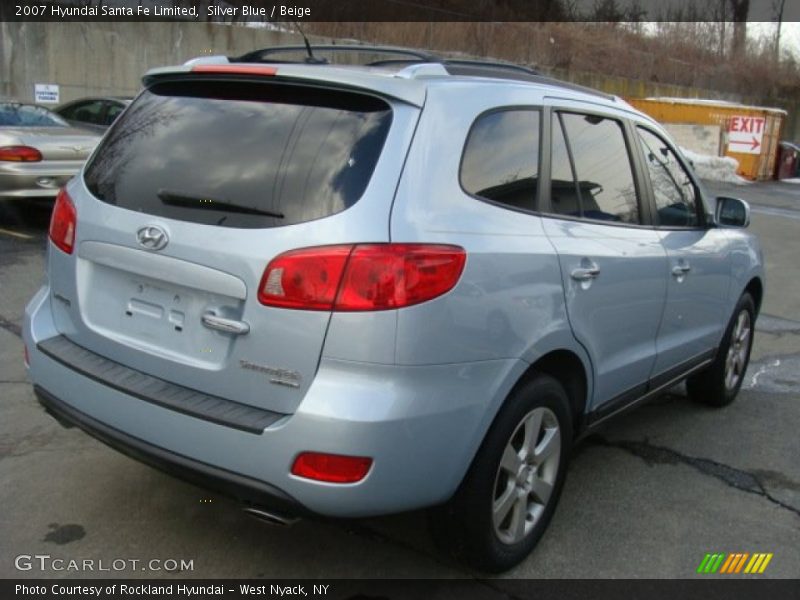 Silver Blue / Beige 2007 Hyundai Santa Fe Limited