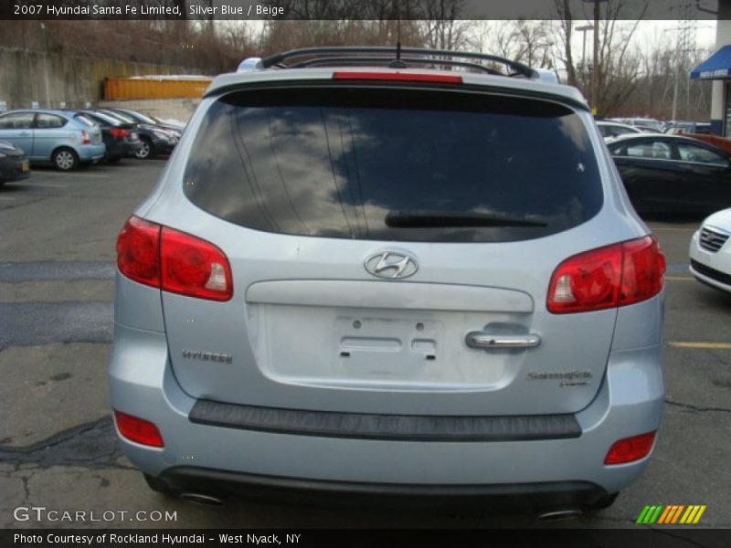 Silver Blue / Beige 2007 Hyundai Santa Fe Limited