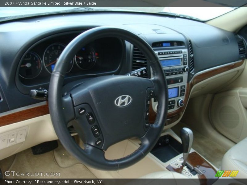 Silver Blue / Beige 2007 Hyundai Santa Fe Limited