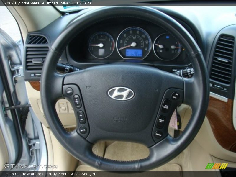 Silver Blue / Beige 2007 Hyundai Santa Fe Limited