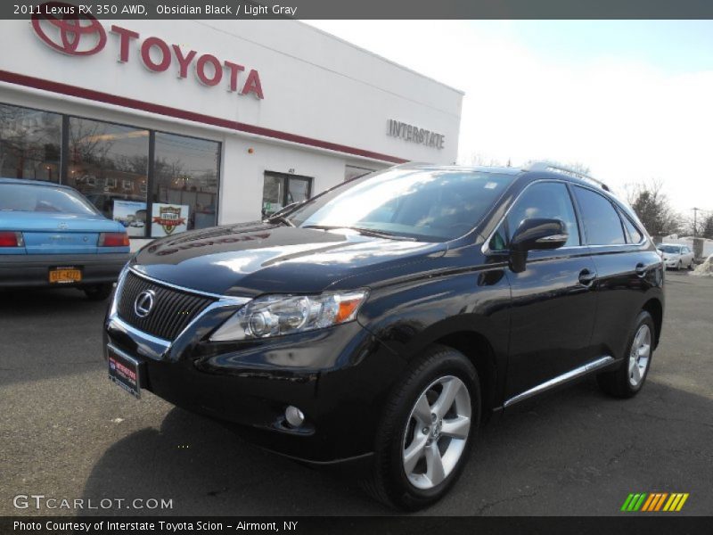 Obsidian Black / Light Gray 2011 Lexus RX 350 AWD