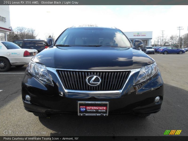 Obsidian Black / Light Gray 2011 Lexus RX 350 AWD
