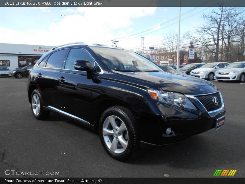 Obsidian Black / Light Gray 2011 Lexus RX 350 AWD