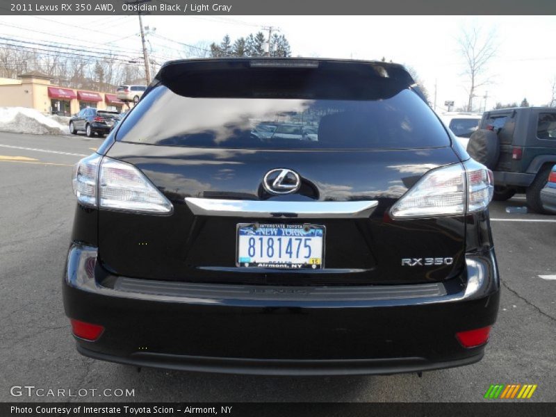Obsidian Black / Light Gray 2011 Lexus RX 350 AWD