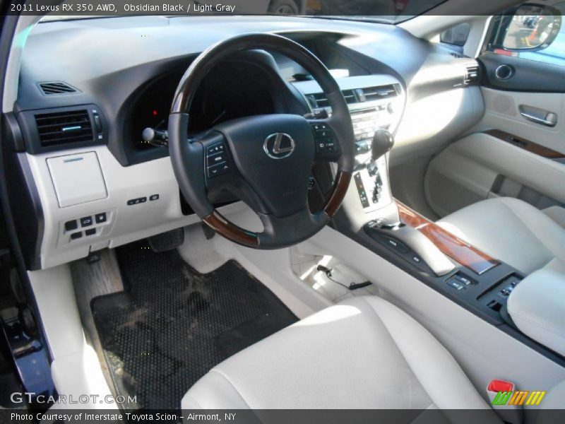 Obsidian Black / Light Gray 2011 Lexus RX 350 AWD