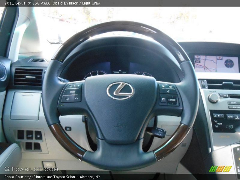 Obsidian Black / Light Gray 2011 Lexus RX 350 AWD