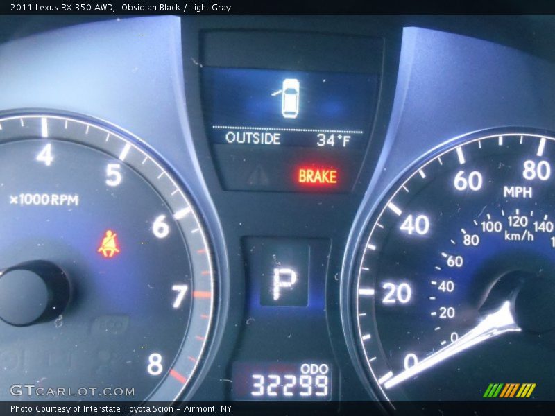 Obsidian Black / Light Gray 2011 Lexus RX 350 AWD