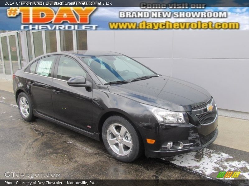 Black Granite Metallic / Jet Black 2014 Chevrolet Cruze LT