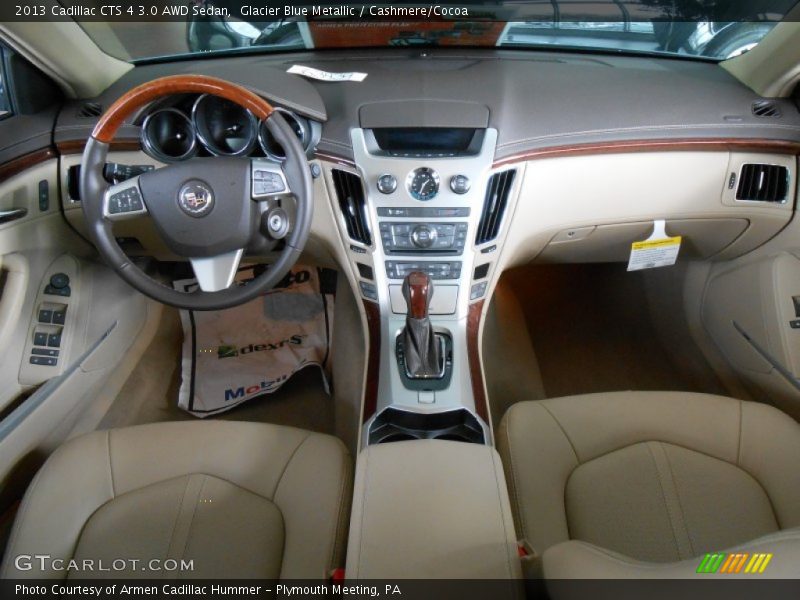 Glacier Blue Metallic / Cashmere/Cocoa 2013 Cadillac CTS 4 3.0 AWD Sedan