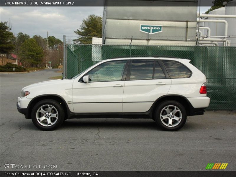 Alpine White / Grey 2004 BMW X5 3.0i