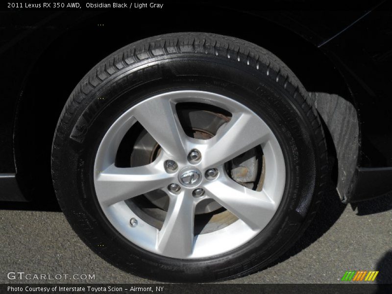 Obsidian Black / Light Gray 2011 Lexus RX 350 AWD