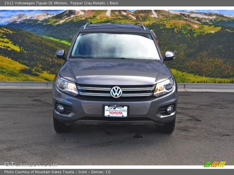 Pepper Gray Metallic / Black 2012 Volkswagen Tiguan SE 4Motion