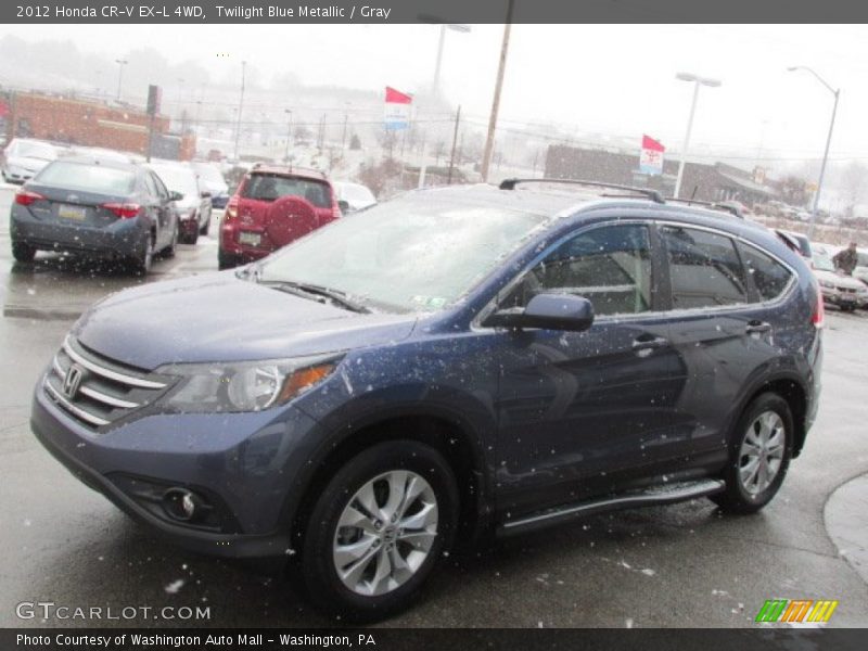 Twilight Blue Metallic / Gray 2012 Honda CR-V EX-L 4WD