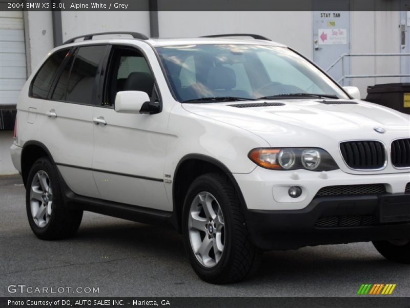 Alpine White / Grey 2004 BMW X5 3.0i
