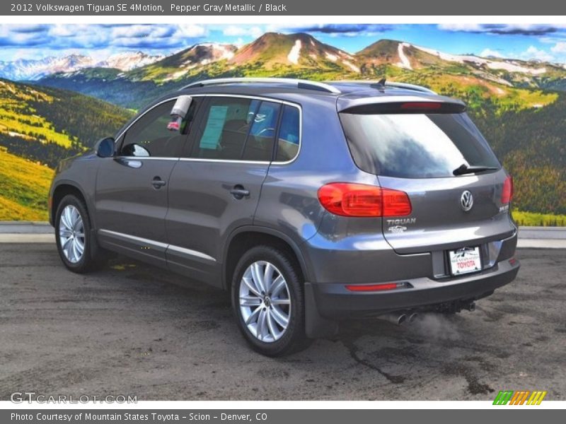 Pepper Gray Metallic / Black 2012 Volkswagen Tiguan SE 4Motion