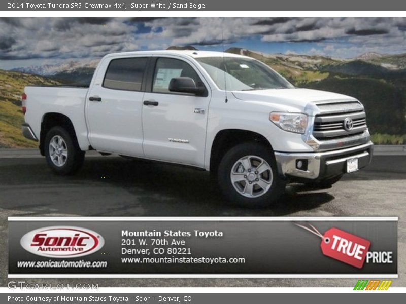 Super White / Sand Beige 2014 Toyota Tundra SR5 Crewmax 4x4