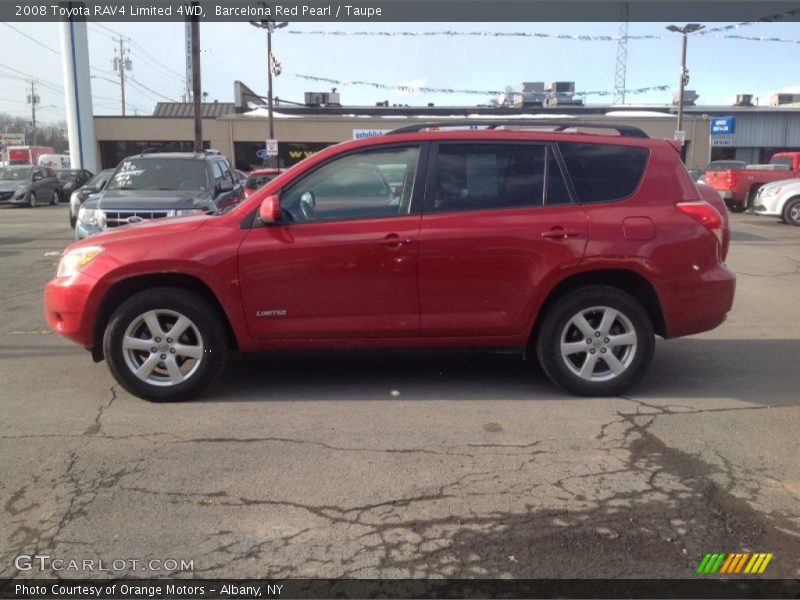 Barcelona Red Pearl / Taupe 2008 Toyota RAV4 Limited 4WD