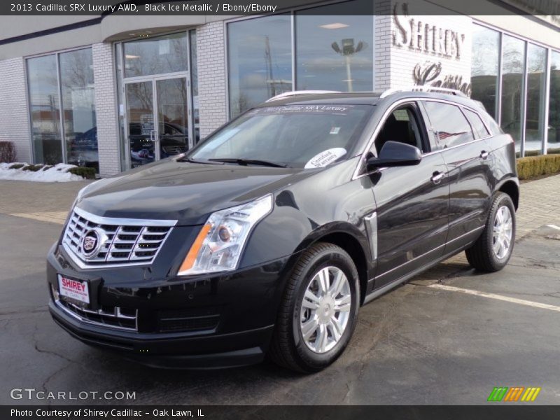 Black Ice Metallic / Ebony/Ebony 2013 Cadillac SRX Luxury AWD