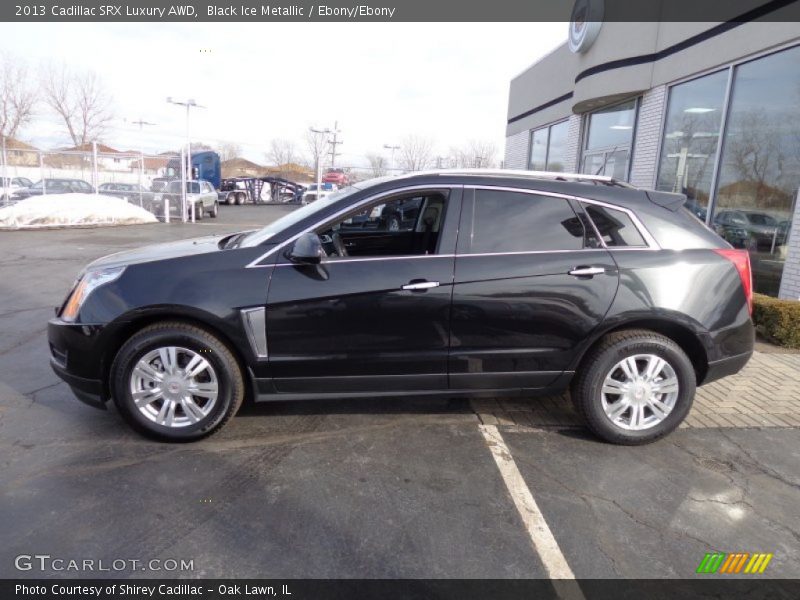 Black Ice Metallic / Ebony/Ebony 2013 Cadillac SRX Luxury AWD